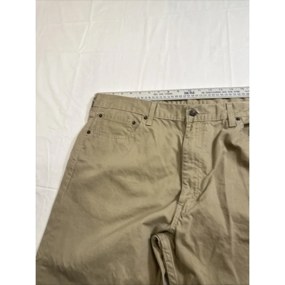 JEANS Levis 505  MENS 40X30 TAN Cotton Blend Stretch Regular Fit Denim Workwear